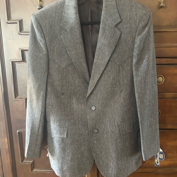 Western Gray Men's Two-Button Blazer